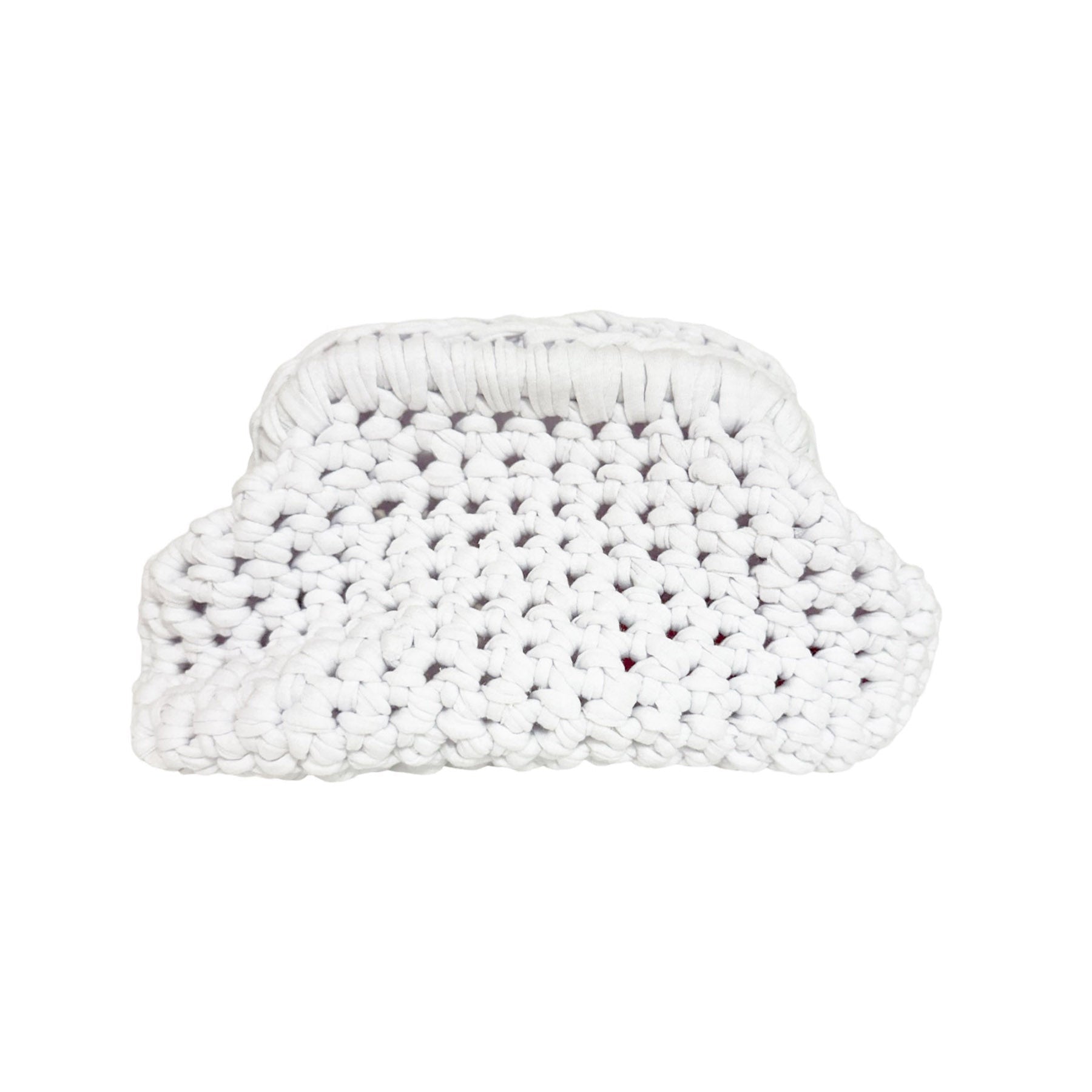 Chunky Häkel Clutch Weiß - KNOCKNOK Fashion