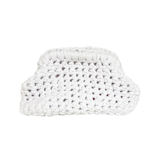 Chunky Häkel Clutch Weiß - KNOCKNOK Fashion