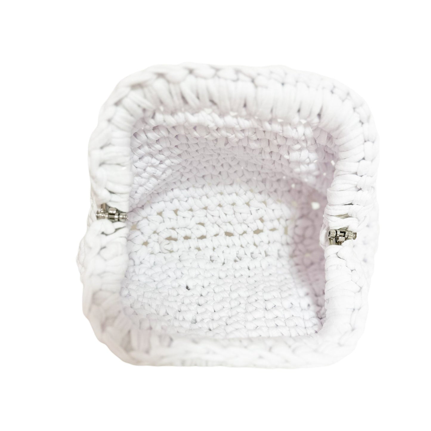 Chunky Häkel Clutch Weiß - KNOCKNOK Fashion