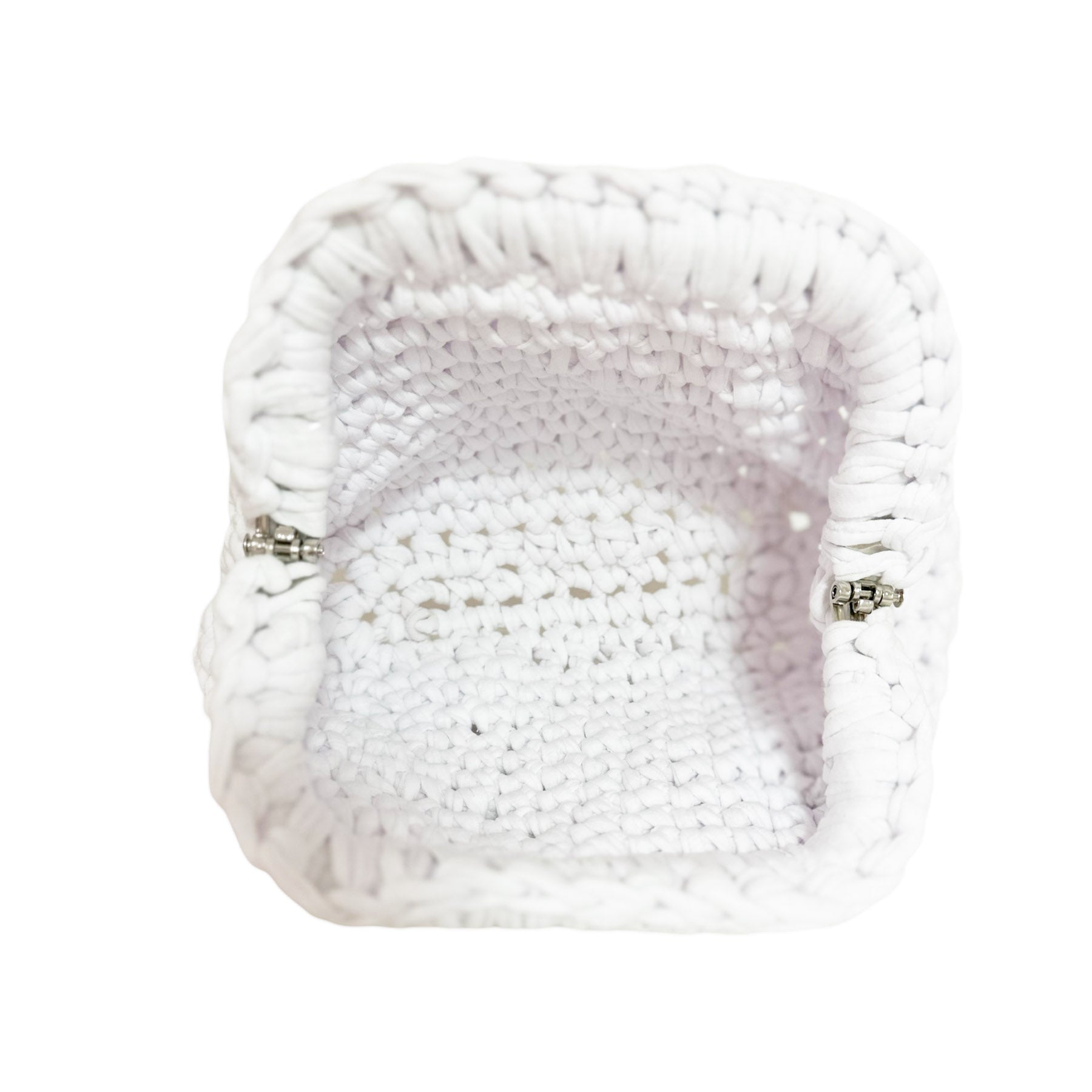 Chunky Häkel Clutch Weiß - KNOCKNOK Fashion