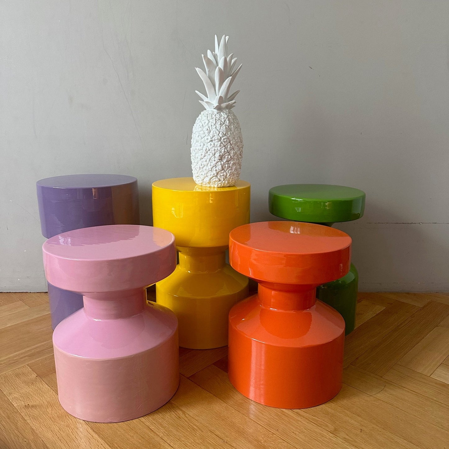 Industriedesign Hocker Gelb - KNOCKNOK Fashion