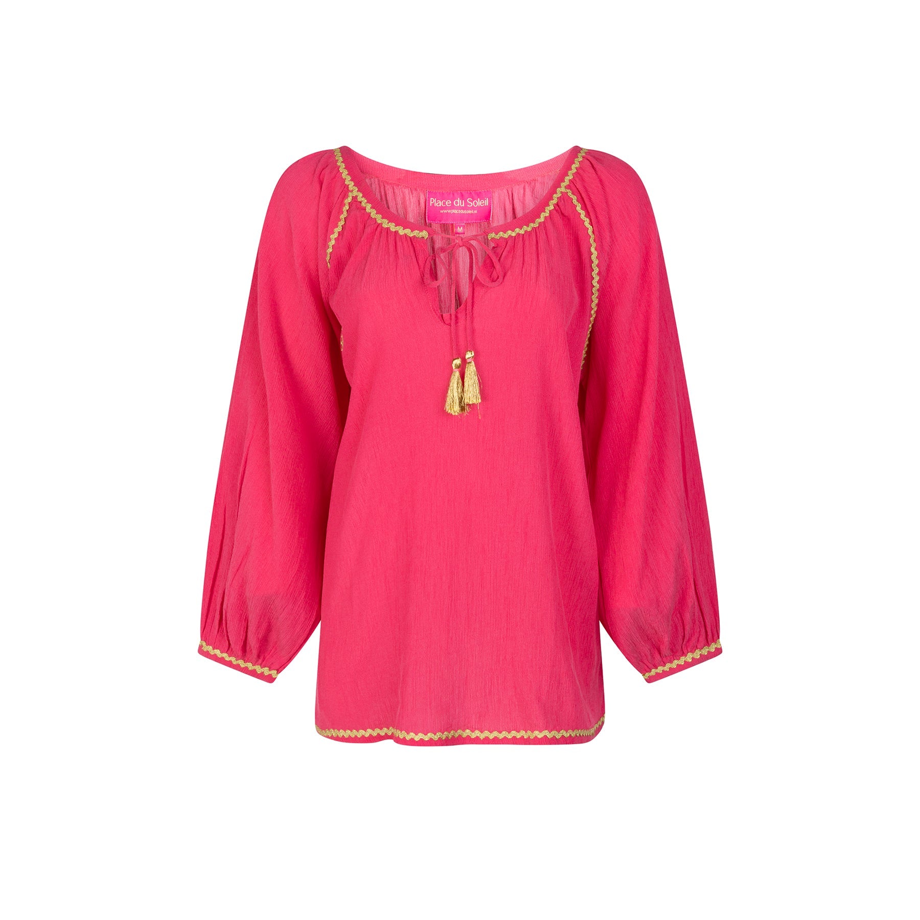 Place du Soleil Bluse Deep Rosa - KNOCKNOK Fashion