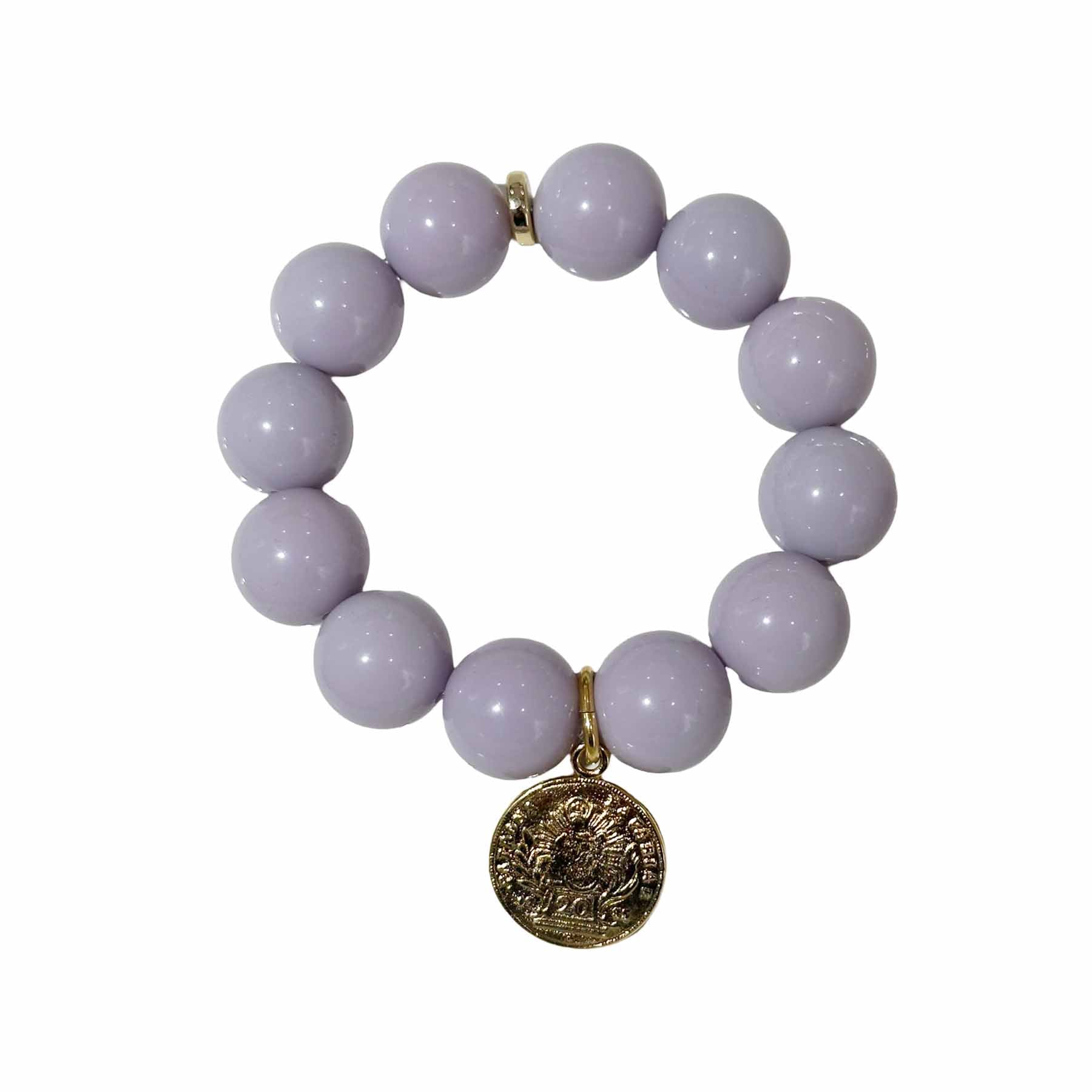 Rio Berlin Armband mit Münze helles Lila - KNOCKNOK Fashion