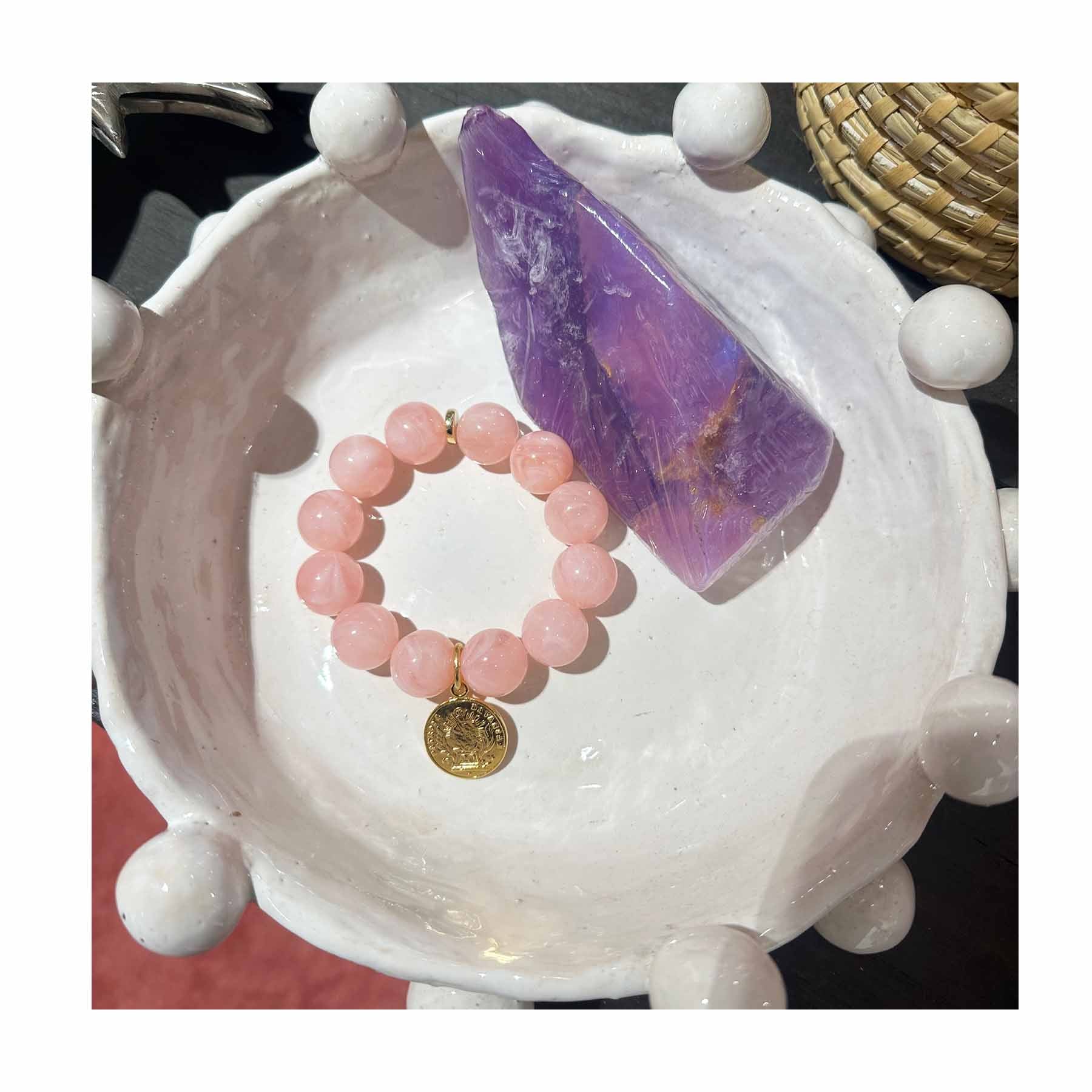 Rio Berlin Armband mit Münze Rosa Gloss - KNOCKNOK Fashion