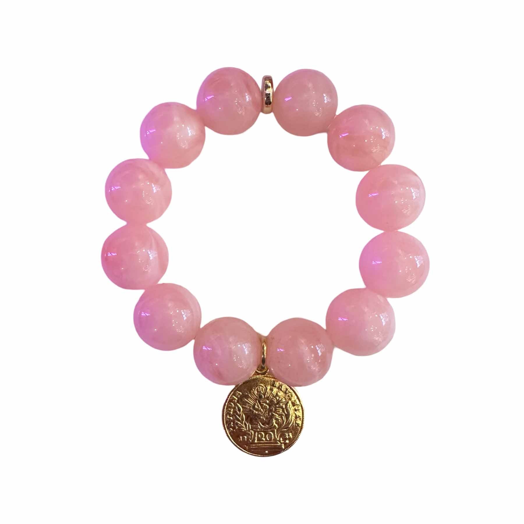 Rio Berlin Armband mit Münze Rosa Gloss - KNOCKNOK Fashion