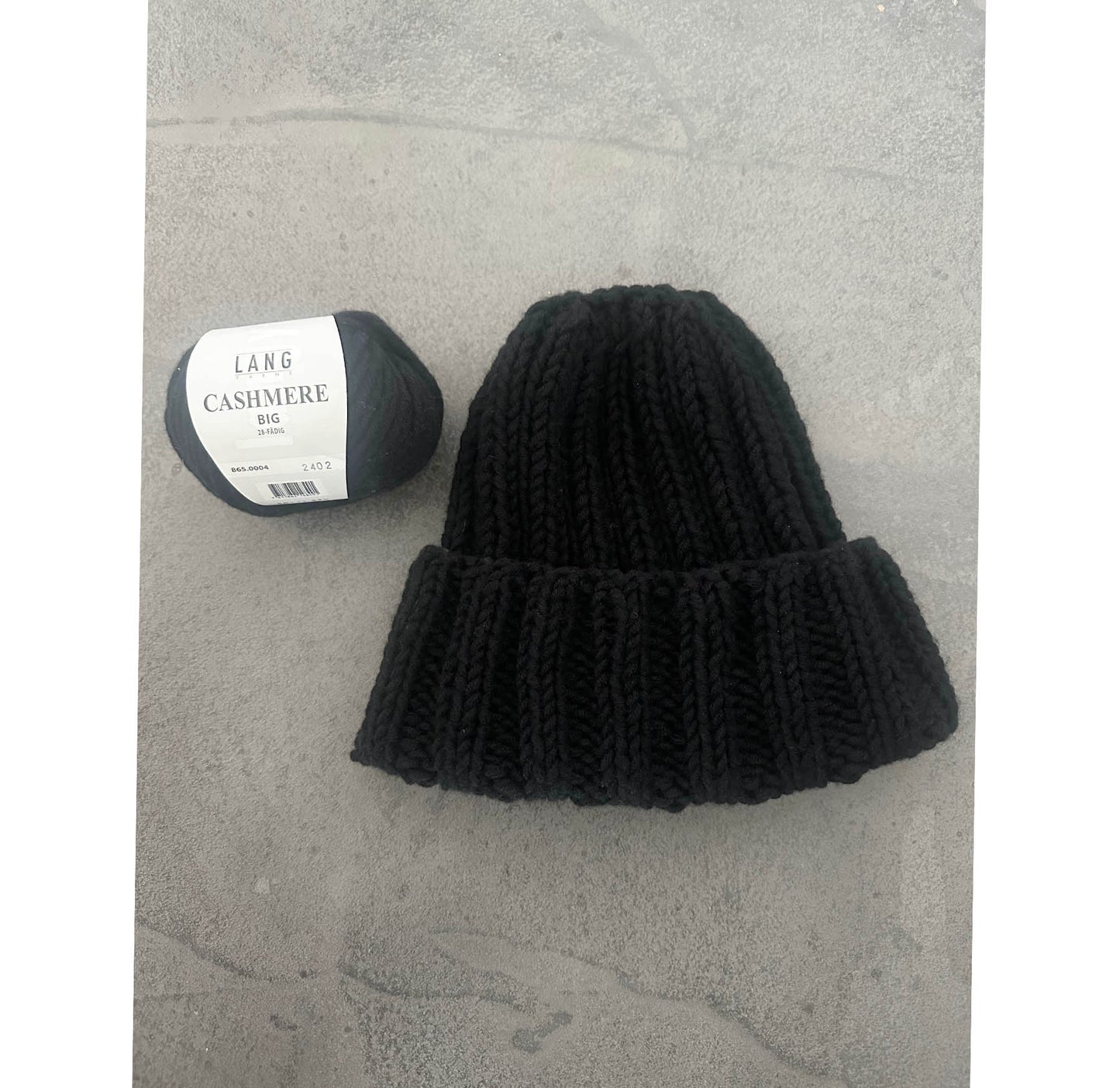 Schwarze Kaschmir Mütze Grobstrick - KNOCKNOK Fashion