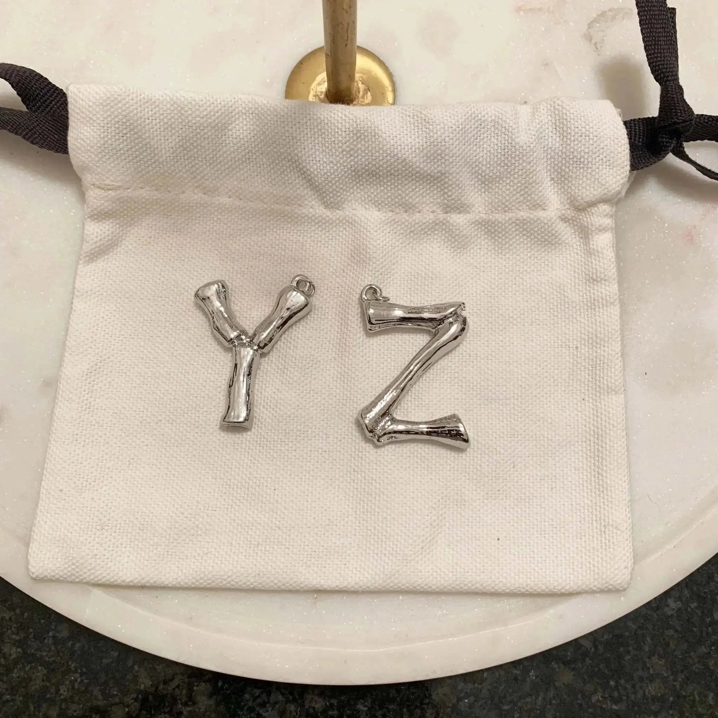 Alphabet Buchstabe Anhänger Y,Z Silber Knocknok