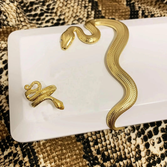 Schlangen Ring aus Edelstahl Knocknok