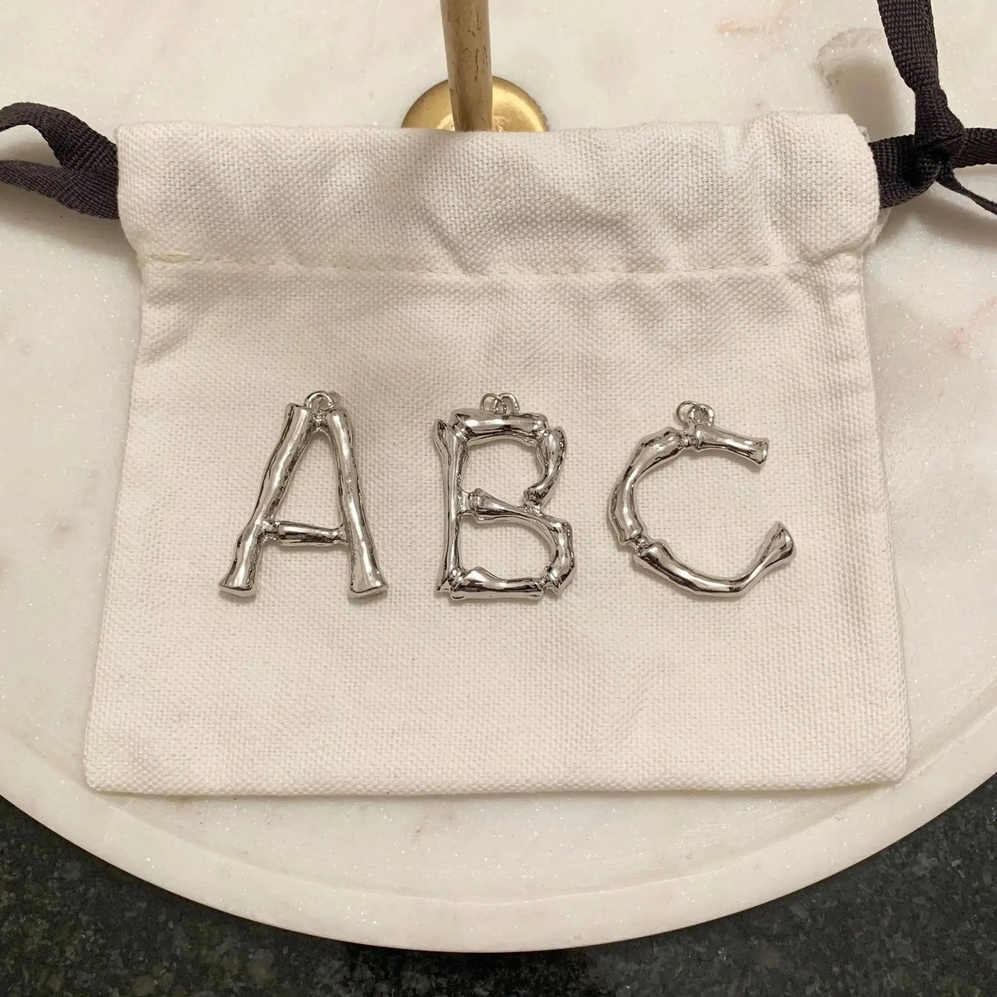 Alphabet Buchstabe Anhänger A, B, C Silber Knocknok