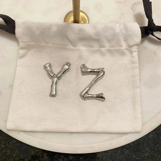 Alphabet Buchstabe Anhänger Y,Z Silber - KNOCKNOK Fashion