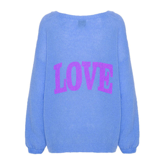 Americandreams Pullover Love Skyblue Purple - KNOCKNOK Fashion