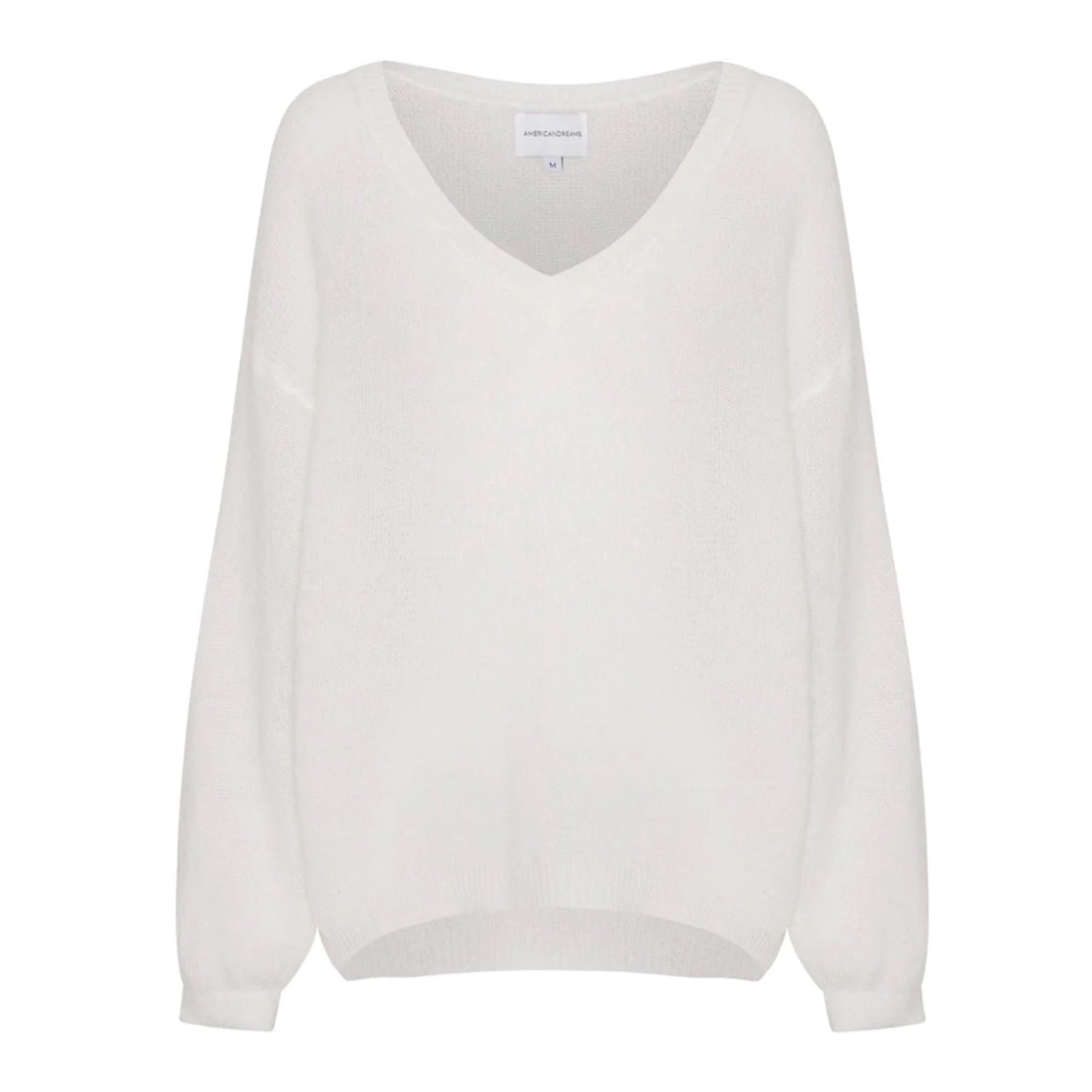 Americandreams Pullover Love White Skyblue - KNOCKNOK Fashion