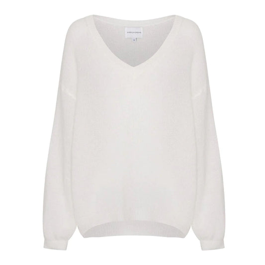 Americandreams Pullover Love White Skyblue - KNOCKNOK Fashion