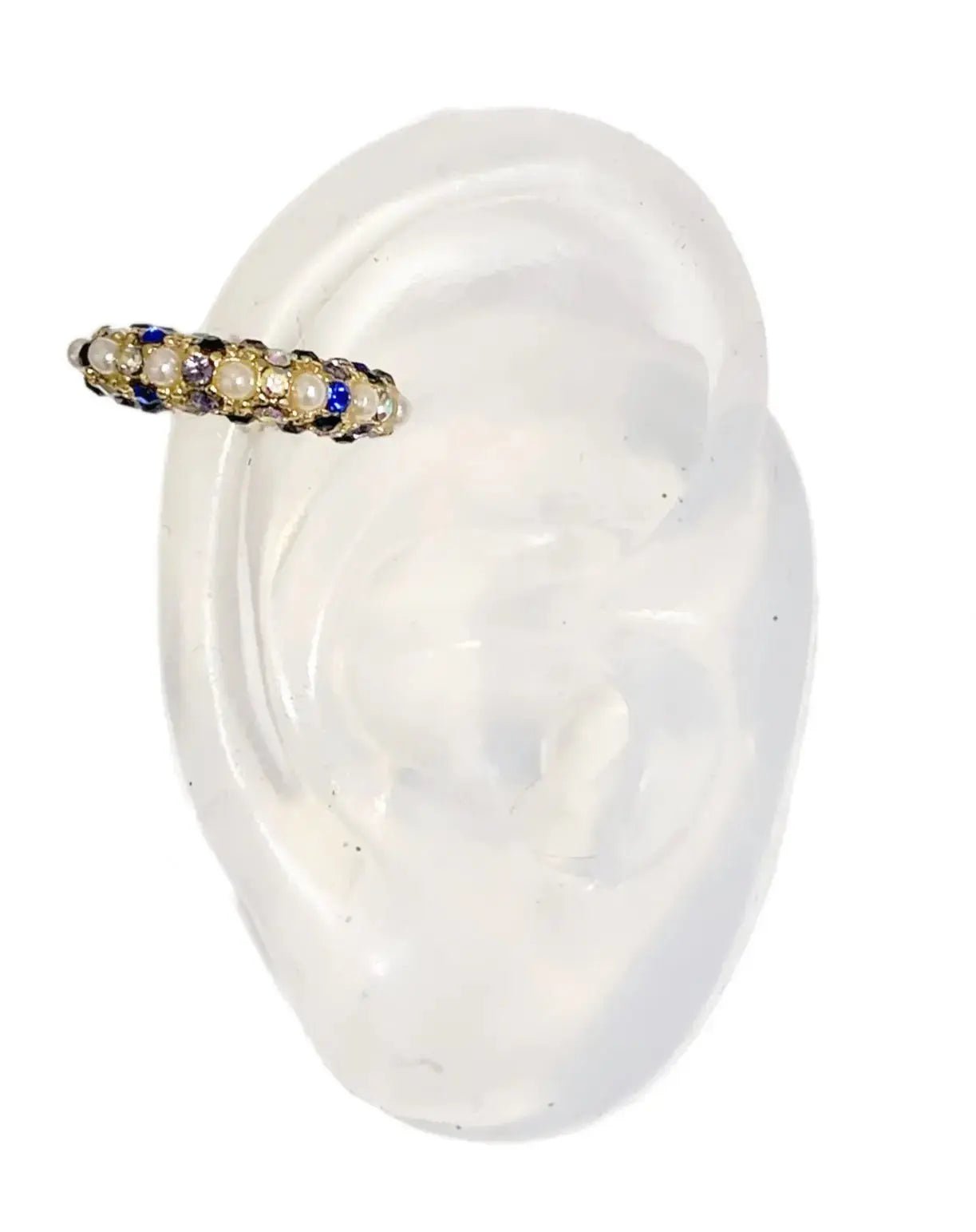Earcuff Strasssteine Blau Knocknok