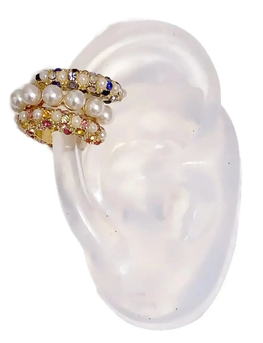 Earcuff Strasssteine Blau Knocknok