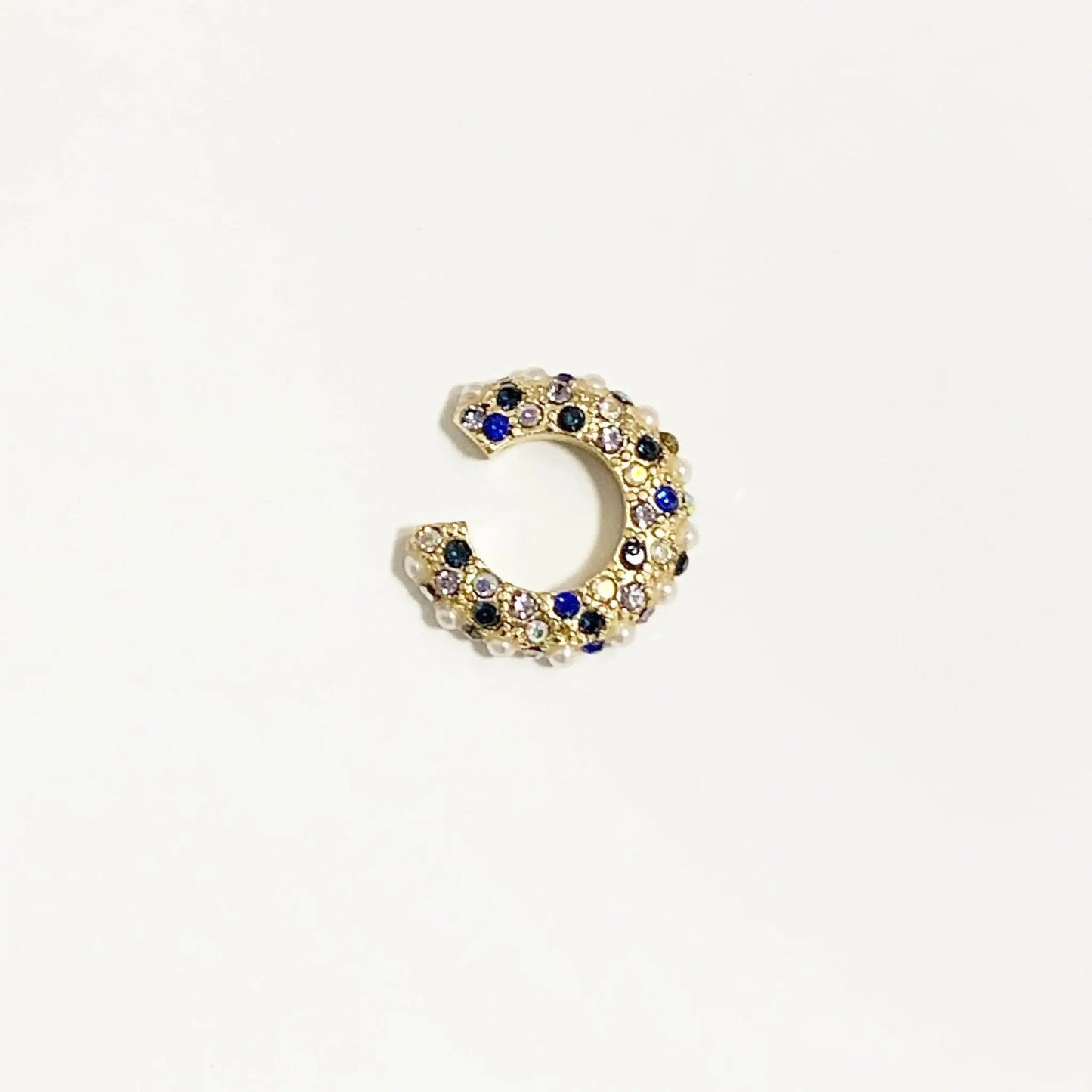 Earcuff Strasssteine Blau Knocknok