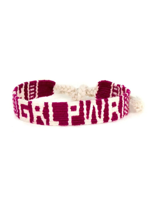 Gewebtes GRL PWR Armband Knocknok