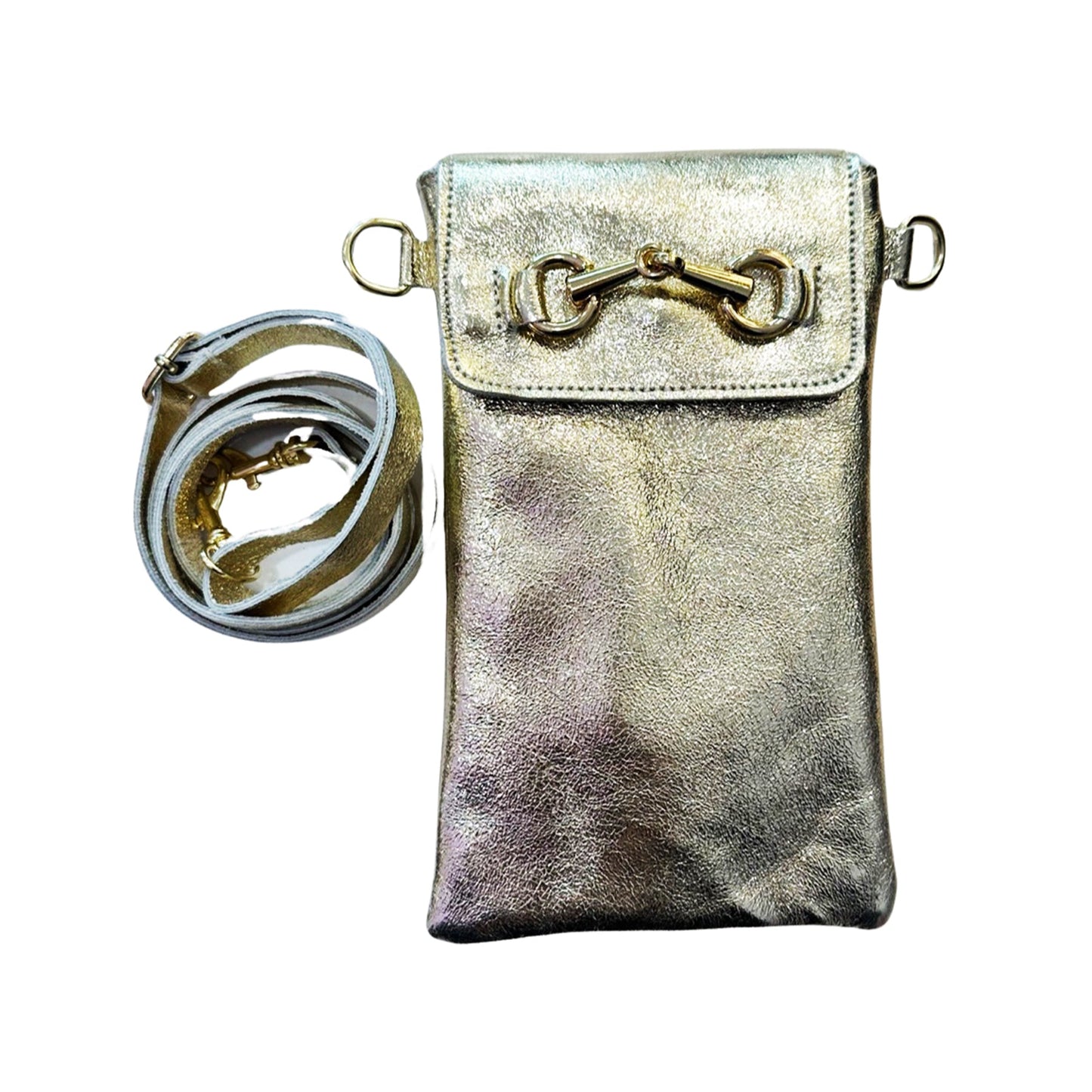 Gold Metallic Tasche mit Trense - KNOCKNOK Fashion