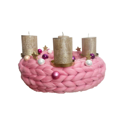 Grobstrick Adventskranz aus Merinowolle - KNOCKNOK Fashion