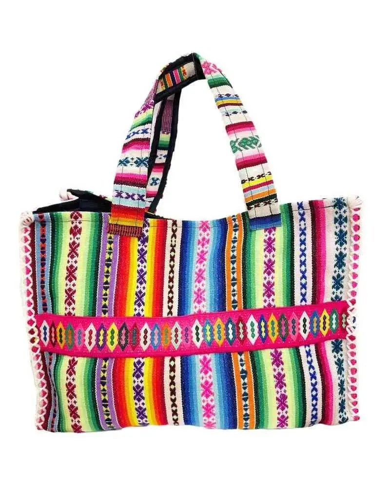 Großer Ethno Shopper aus handgewebtem Stoff Knocknok