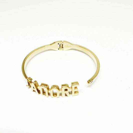 Jadore Armreif aus Edelstahl Gold Knocknok