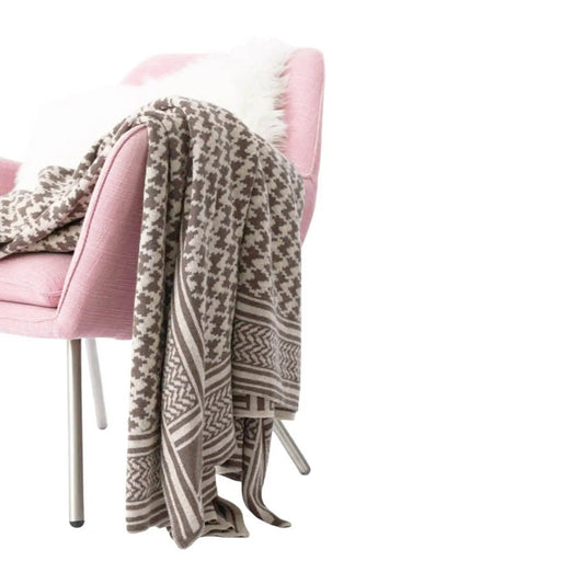 Kaschmir Decke Kufiya Braun KNOCKNOK Fashion