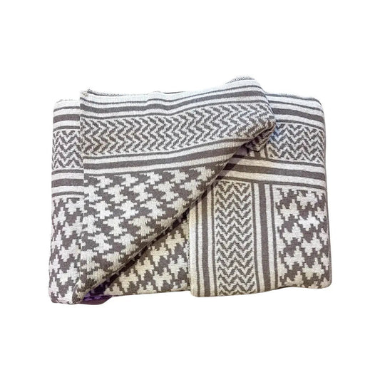 Kaschmir Decke Kufiya Braun KNOCKNOK Fashion