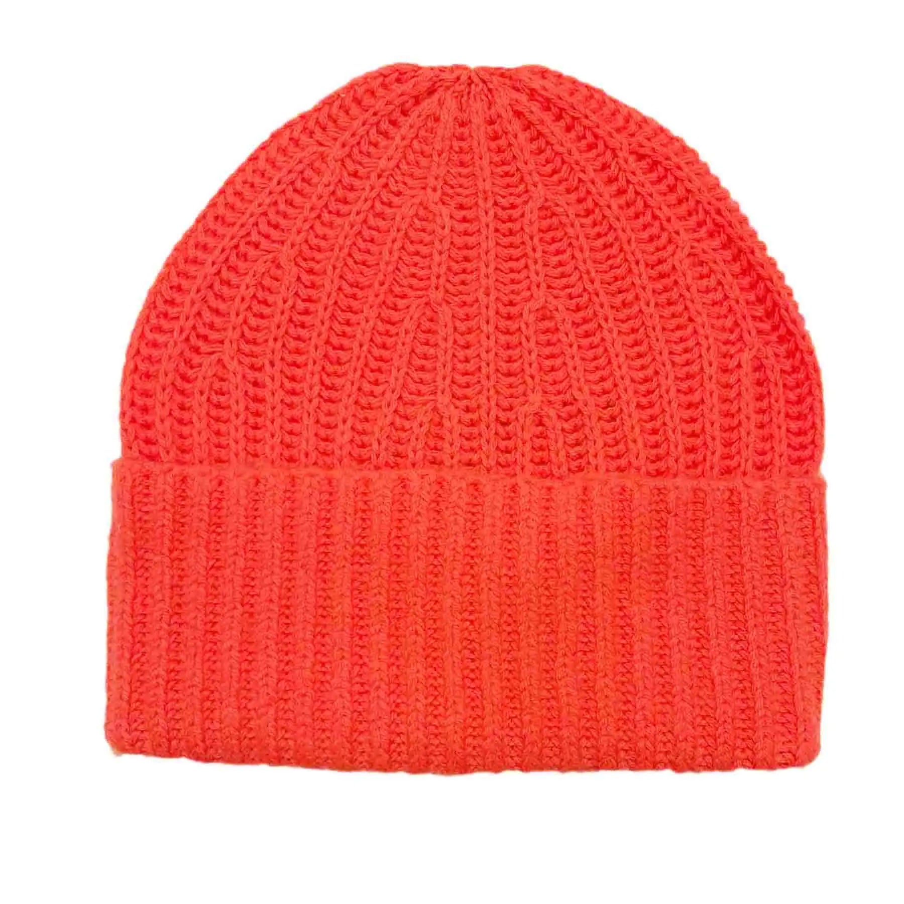 Kaschmir Mütze Neon-Orange KNOCKNOK Fashion