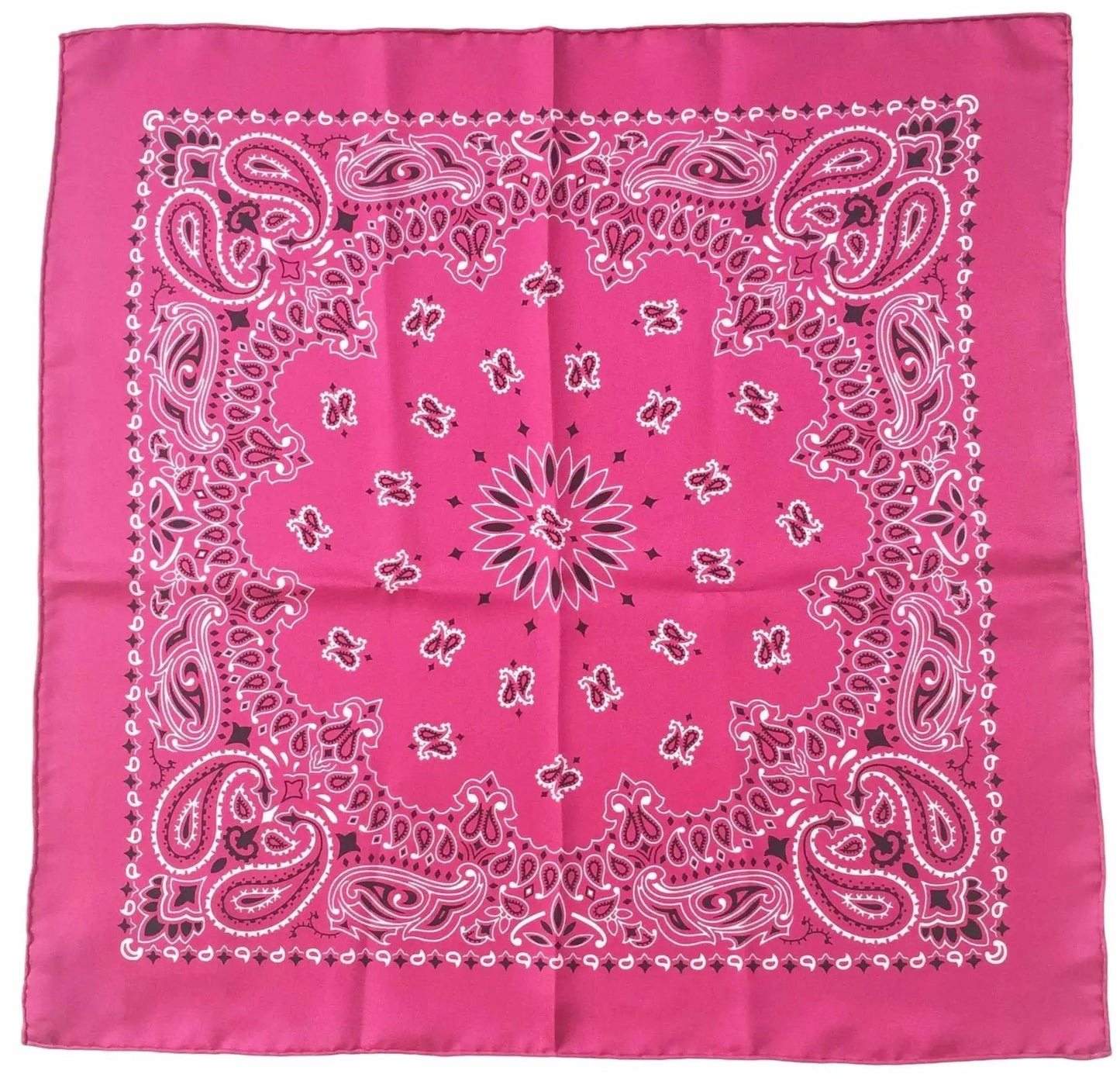 Manipuri Seidentuch Bandana Paisley Pink manipuri