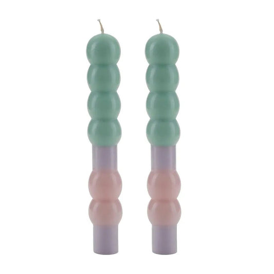 Miss Etoile Kerzen Art Deco Lila, Grün, Rosa Miss Etoile