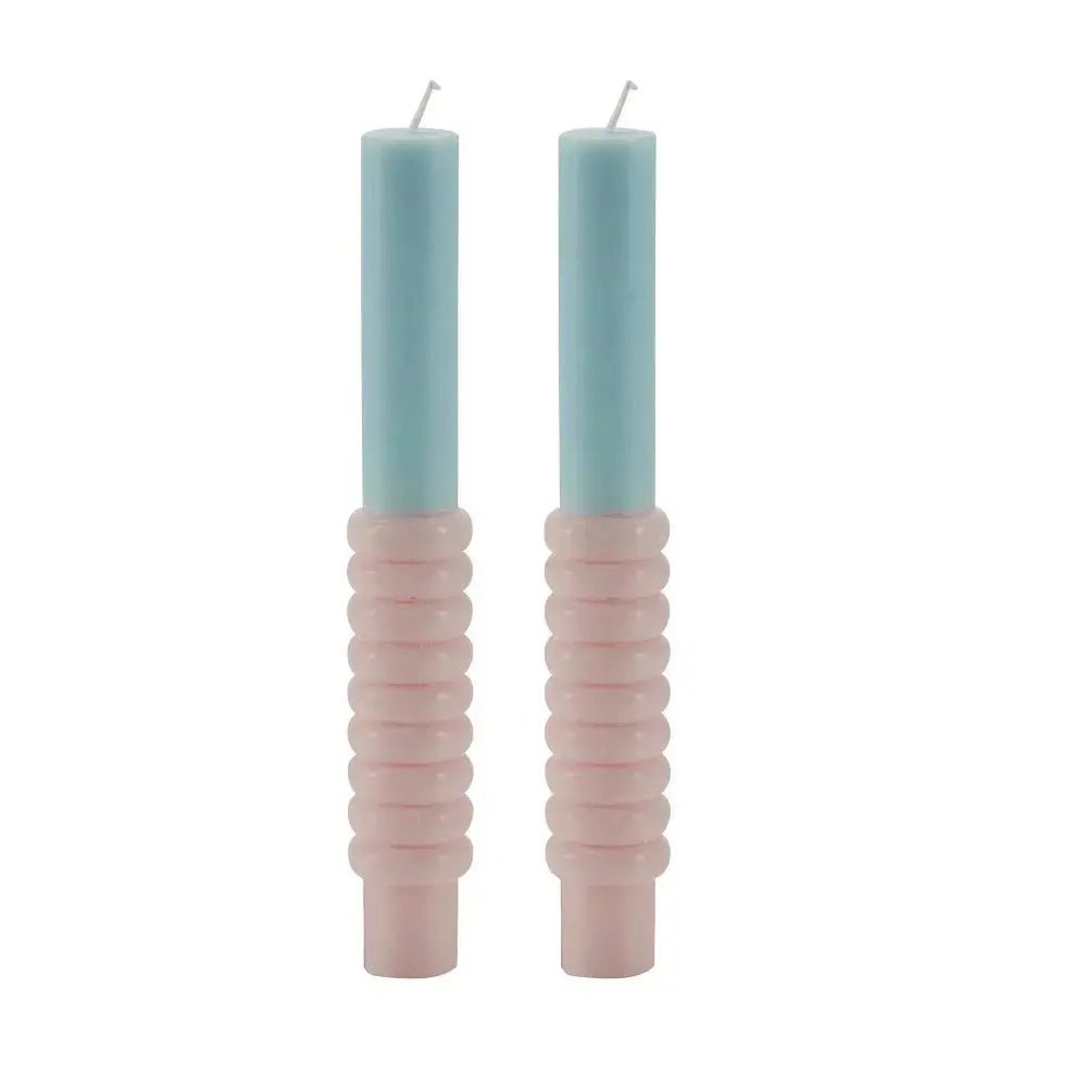 Miss Etoile Kerzen Art Deco Pastel Rosa Türkis Miss Etoile