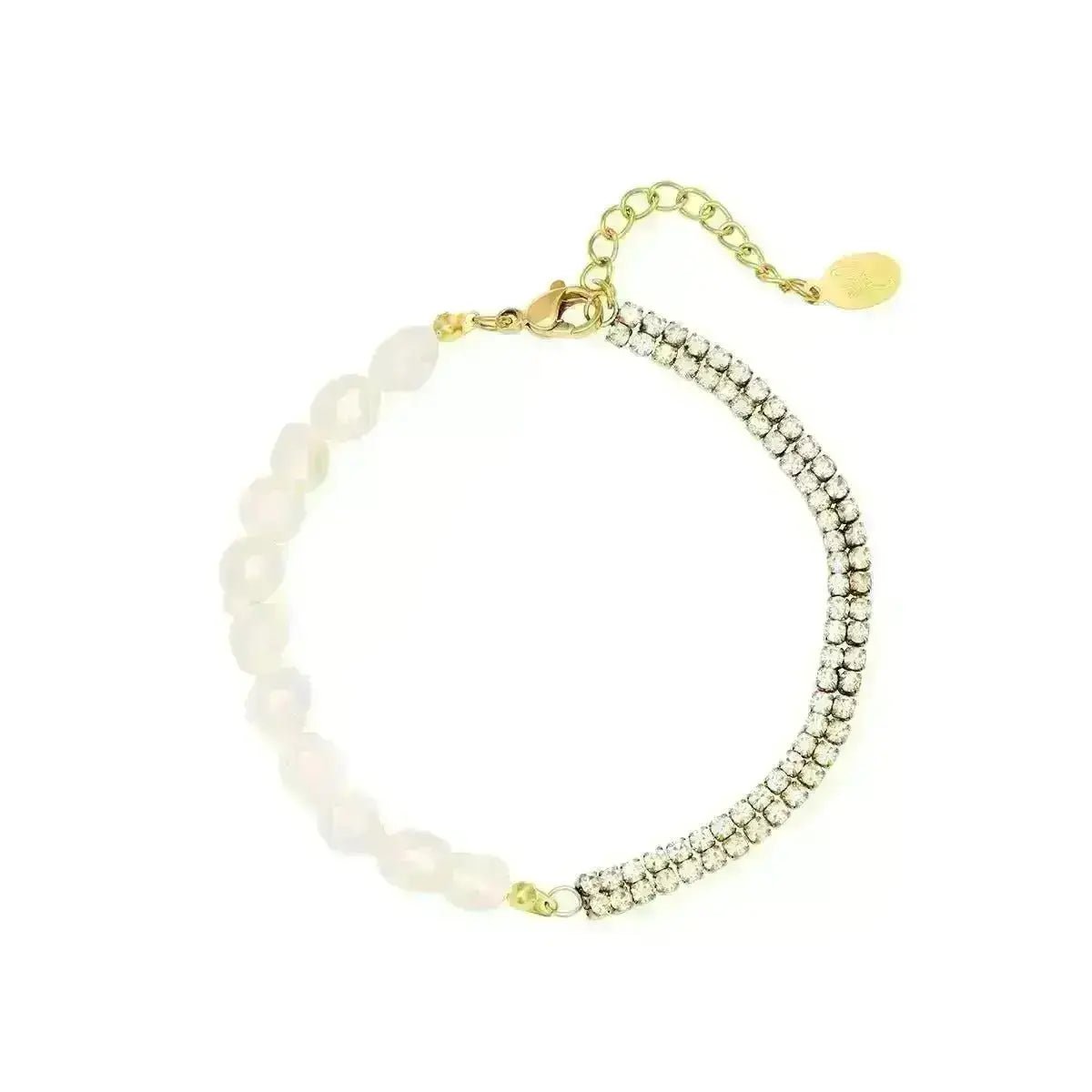 Perlen-Strass Armband Gold KNOCKNOK Fashion