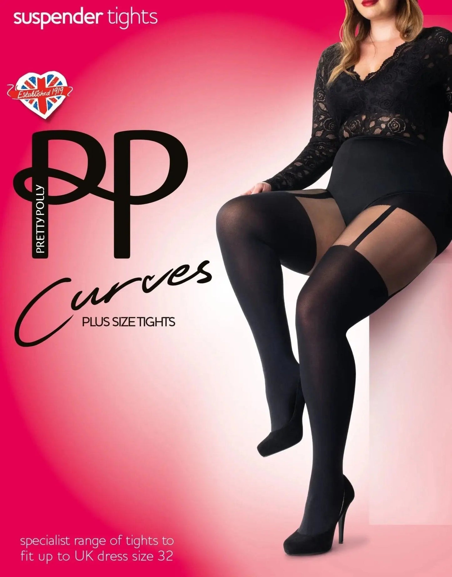 Pretty Polly Strapse Strumpfhose Curvy Pretty Polly