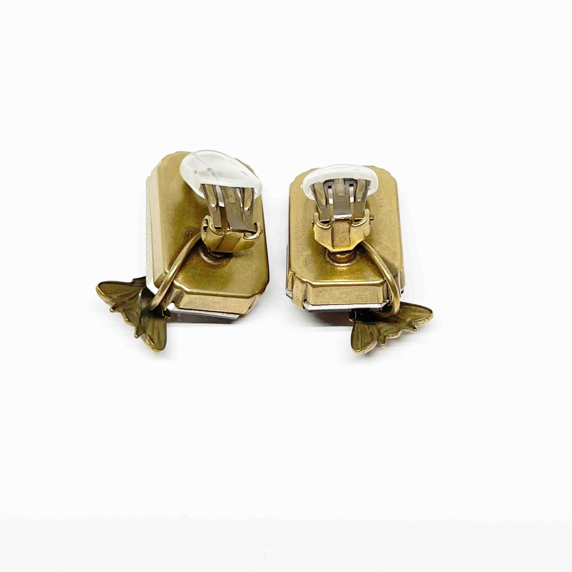 Rosa Templin Ohrring Clips Bordeaux Rosa Templin