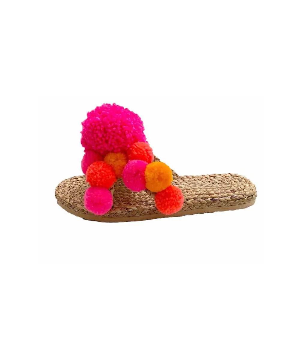 Seegras Slipper Neon Pom Pom Knocknok