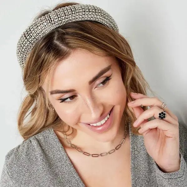 Silberner Strass Haarreif KNOCKNOK Fashion