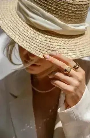 Smiley Ring Edelstahl vergoldet - KNOCKNOK Fashion