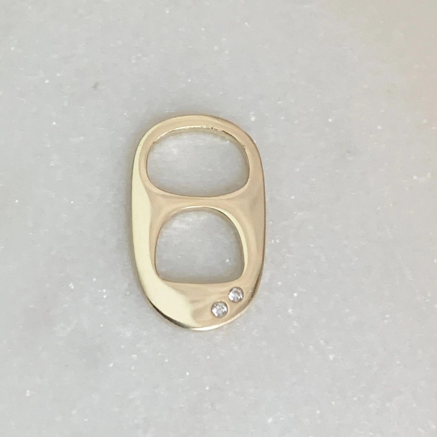 Soda Tab Verschluß Anhänger Sterlingsilber vergoldet - KNOCKNOK Fashion