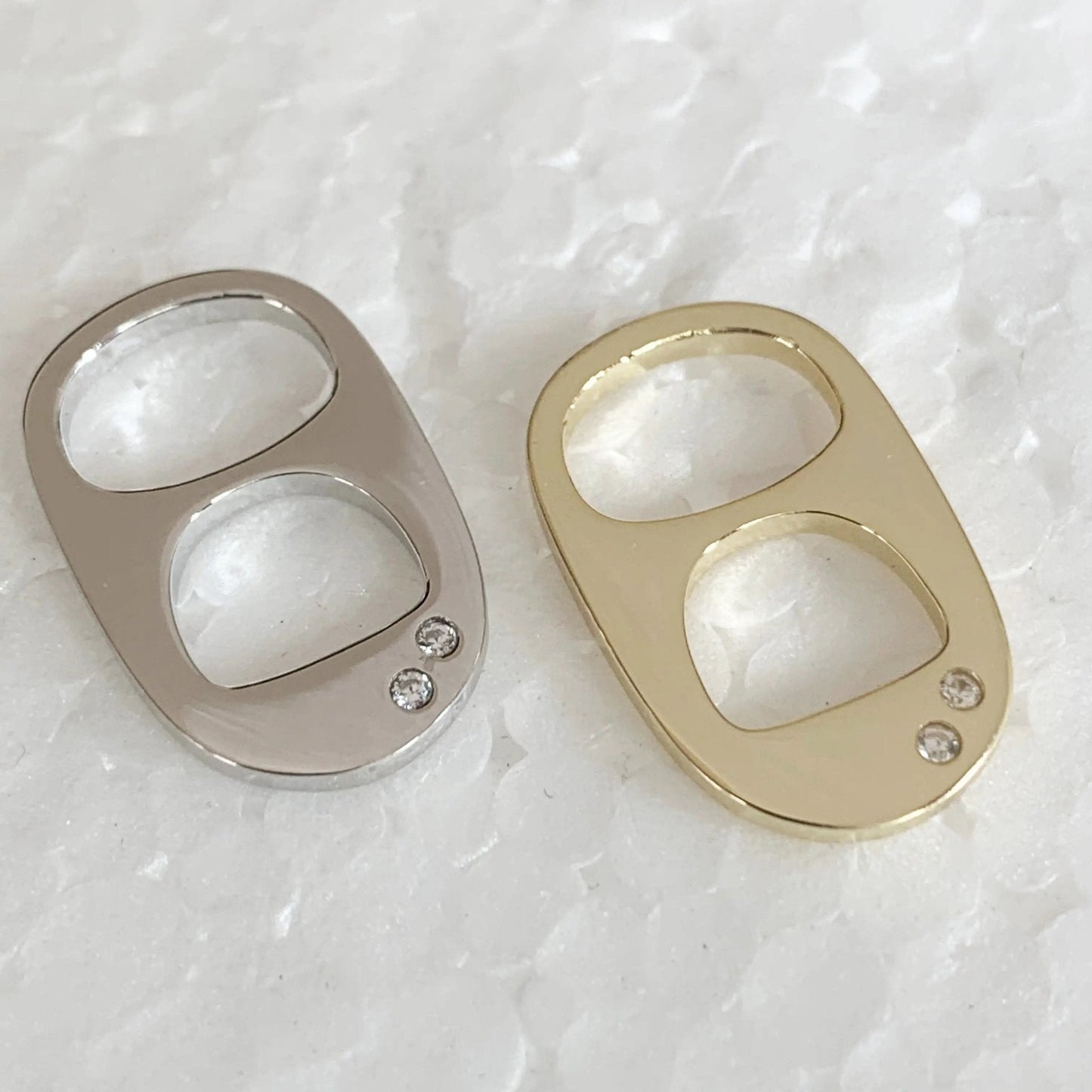 Soda Tab Verschluß Anhänger Sterlingsilber vergoldet - KNOCKNOK Fashion