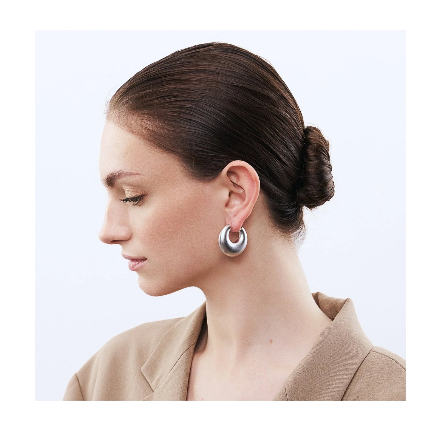 Vanessa Baroni Mond Ohrringe Silber Vintage - KNOCKNOK Fashion