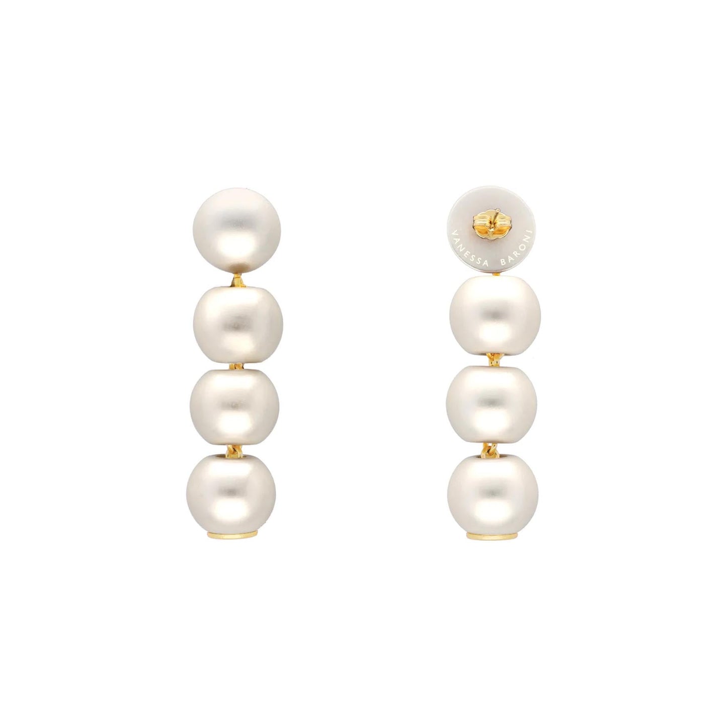 Vanessa Baroni Perlen Ohrringe 4 Pearl - KNOCKNOK Fashion