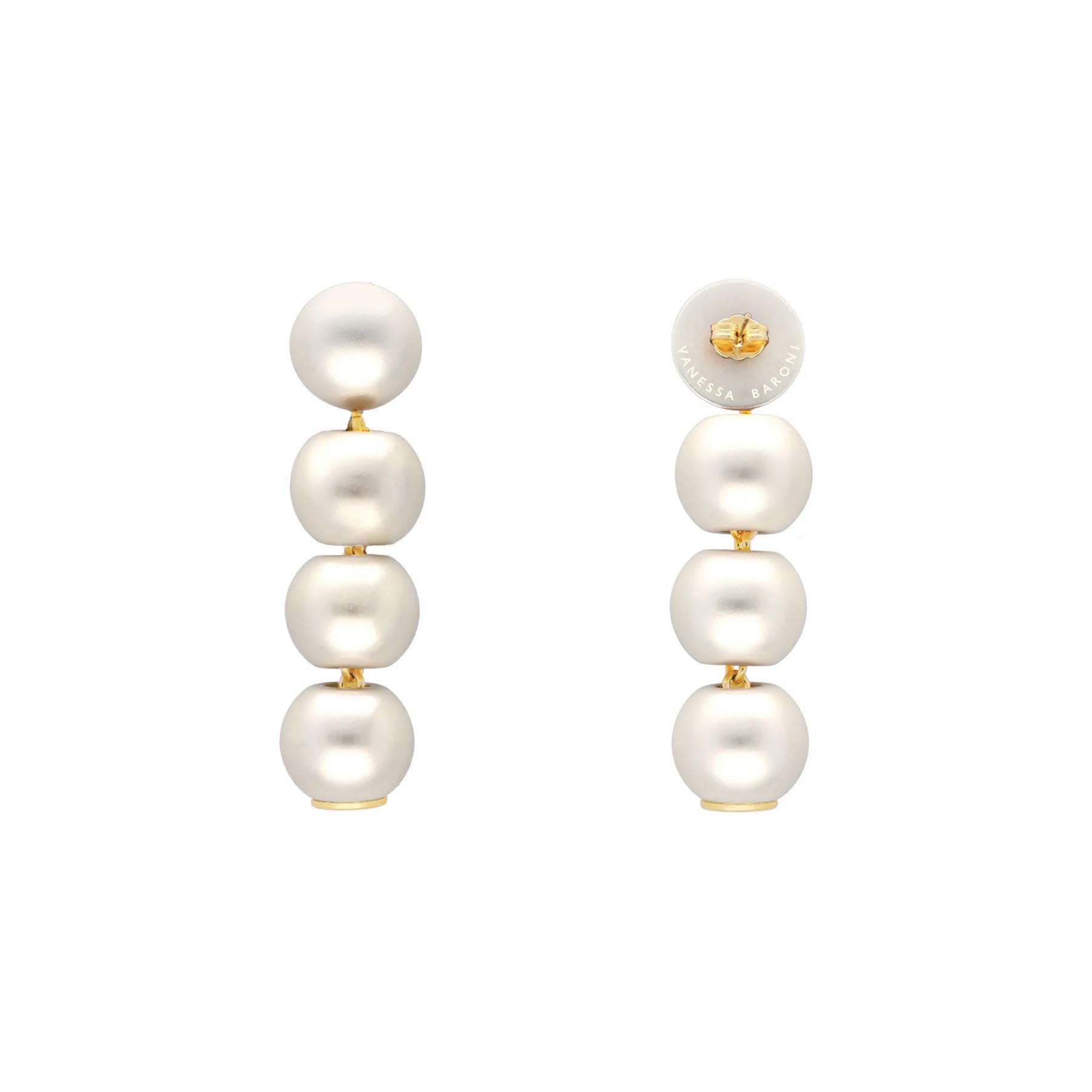 Vanessa Baroni Perlen Ohrringe 4 Pearl - KNOCKNOK Fashion