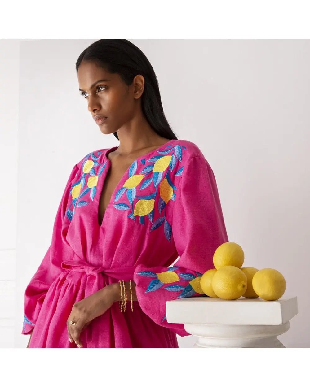 Yiorgos Koulasidis Kleid Limonen Stickerei Yiorgos Koulasidis