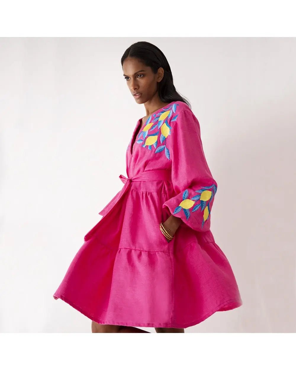 Yiorgos Koulasidis Kleid Limonen Stickerei Yiorgos Koulasidis