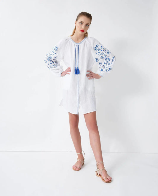 Yiorgos Koulasidis Leinenkleid Amorgos Yiorgos Koulasidis
