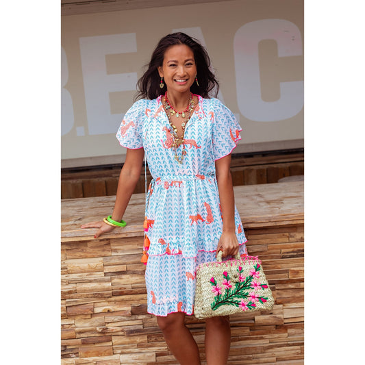 Place du Soleil Kleid Neon Tiger Print - KNOCKNOK Fashion Koeln