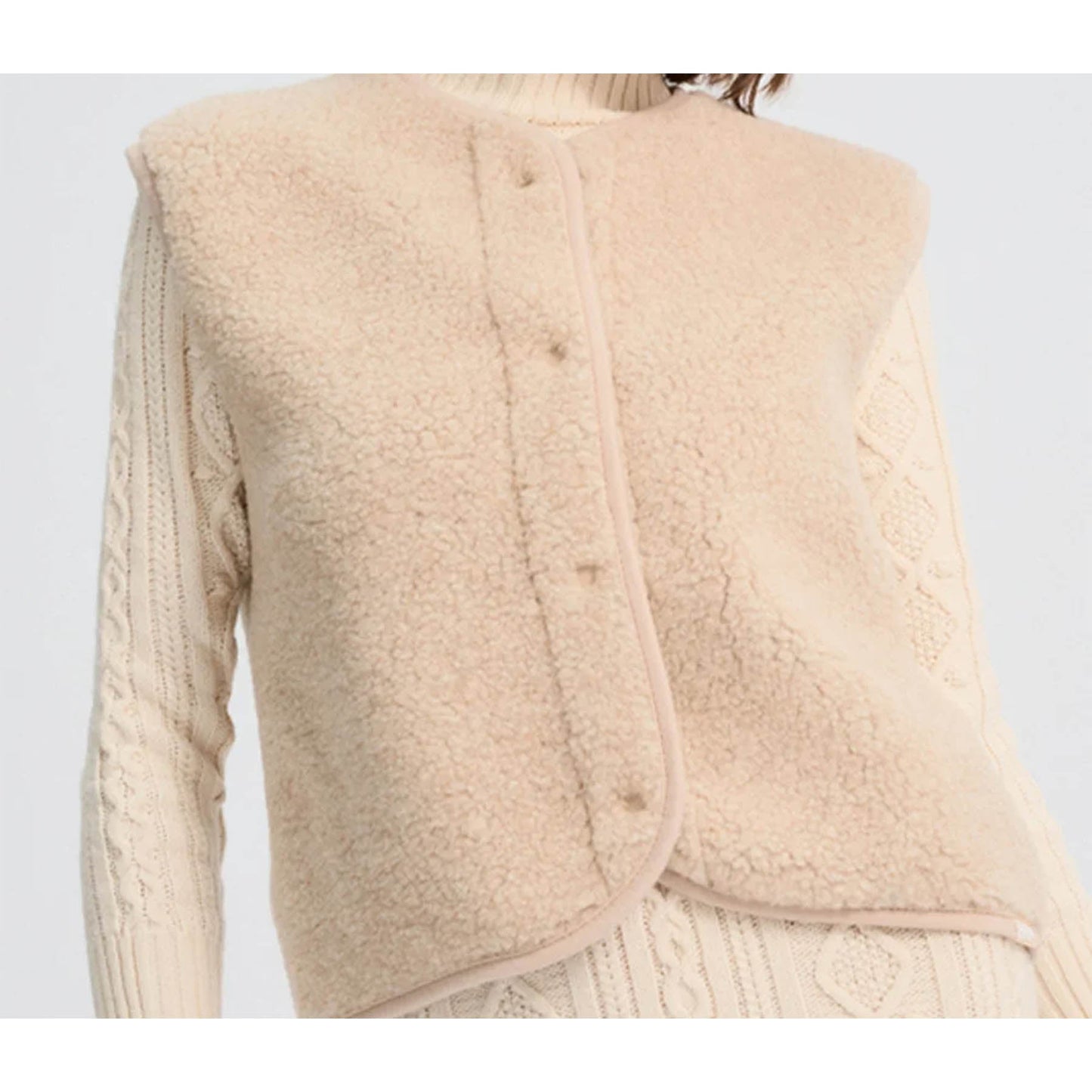 Alwero Weste TYB Sand Braun - KNOCKNOK Fashion