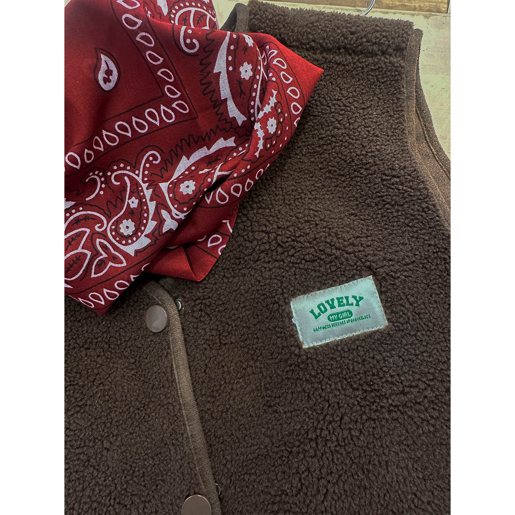 Braune Teddyweste Lovely - KNOCKNOK Fashion