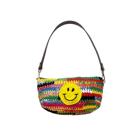 Bunte Häkeltasche Smiley - KNOCKNOK Fashion