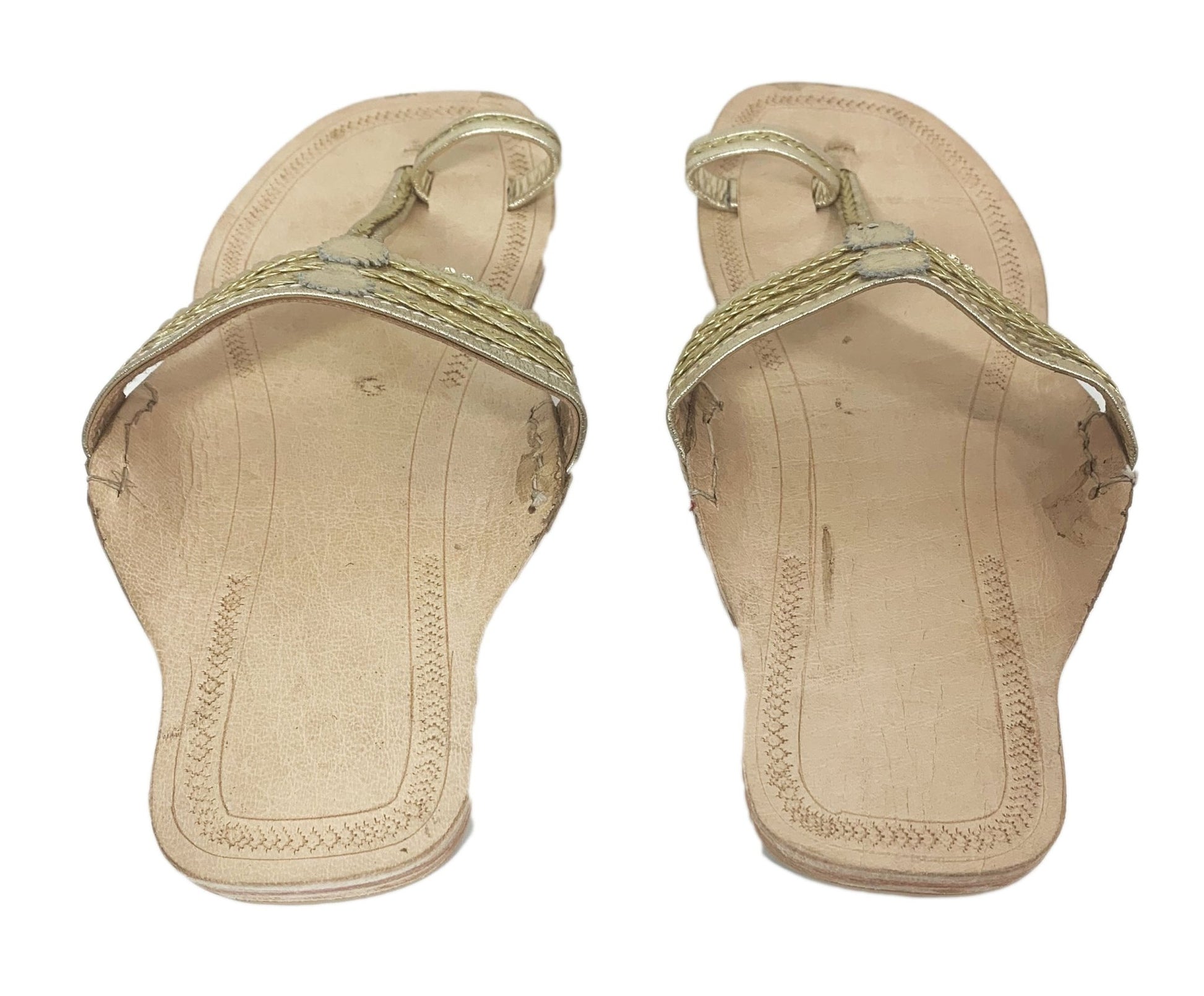 Goldene Sandalen Kolhapuri - KNOCKNOK Fashion